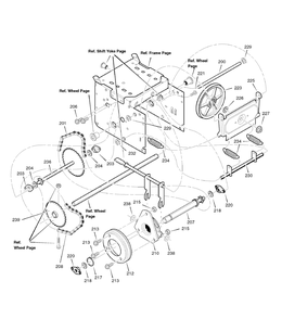 Drive Diagram and Parts List for 6271200X110-18-2830-88SN927 2007 Briggs and Stratton Snow Blower